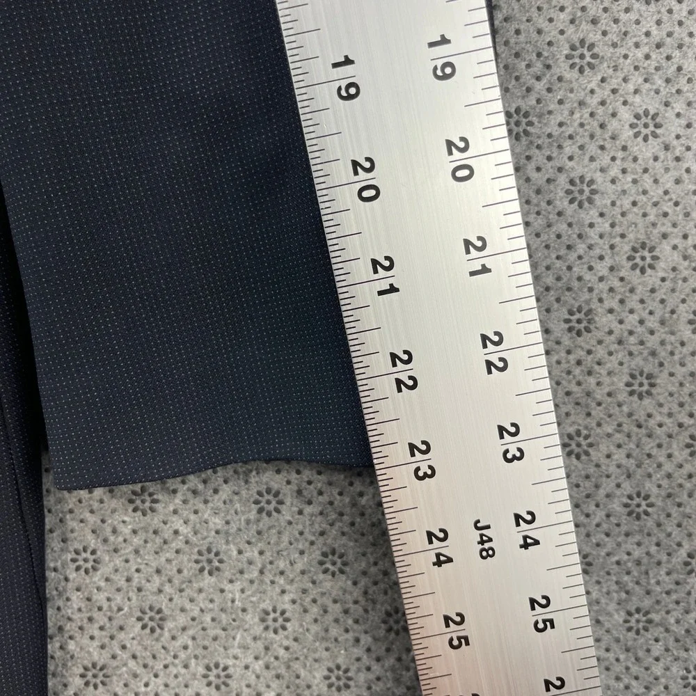 Vintage Mani Giorgio Armani Mens 42L Wool Blazer Blue Gray Microdot Sport Coats
